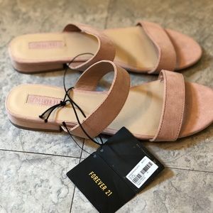Forever21 blush sandal slides